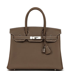 Hermes Birkin 30 Etoupe Togo Palladium Hardware