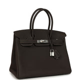 Hermes Birkin 30 Bai Brun Togo Palladium Hardware - Thumbnail View 2