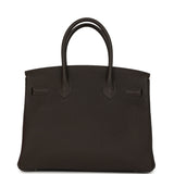 Hermes Birkin 30 Bai Brun Togo Palladium Hardware - Thumbnail View 4