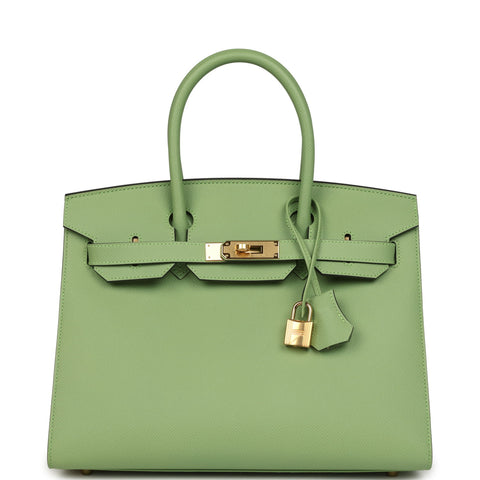 Hermes Birkin Sellier 30 Vert Criquet Epsom Gold Hardware