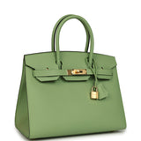 Hermes Birkin Sellier 30 Vert Criquet Epsom Gold Hardware - Thumbnail View 2