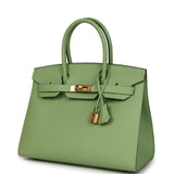 Hermes Birkin Sellier 30 Vert Criquet Epsom Gold Hardware - Thumbnail View 5