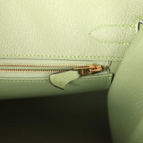 Hermes Birkin Sellier 30 Vert Criquet Epsom Gold Hardware - Thumbnail View 9