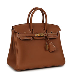 Hermes Birkin 25 Gold Togo Gold Hardware