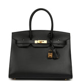 Hermes Birkin Sellier 30 Black Madame Gold Hardware - Thumbnail View 1