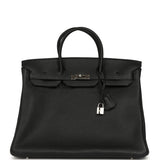 Pre-owned Hermes Birkin 40 Black Togo Palladium Hardware - Thumbnail View 1