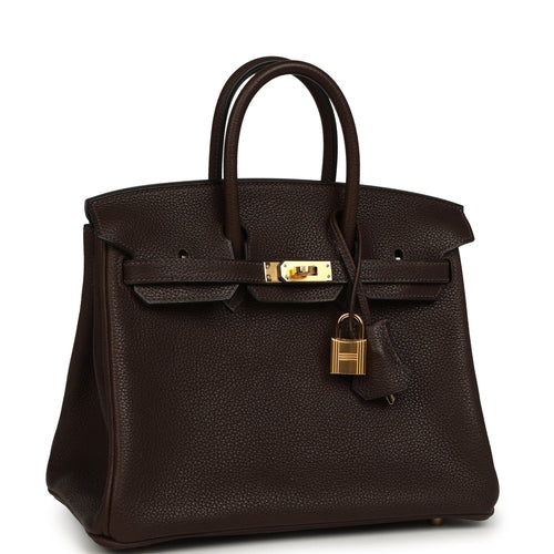 Hermes Birkin 25 Ebene Barenia Faubourg Gold Hardware