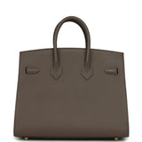 Hermes Birkin Sellier 25 Etain Epsom Gold Hardware - Thumbnail View 4