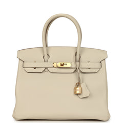 Hermes Birkin 30 Craie Togo Rose Gold Hardware
