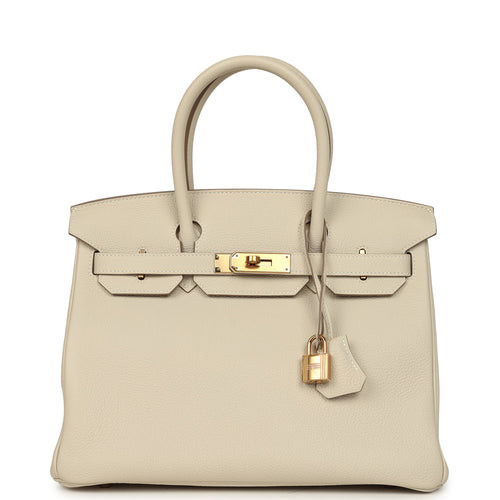 Hermes Birkin 30 Craie Togo Rose Gold Hardware