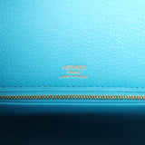 Pre-owned Hermes Casaque Birkin Sellier 30 Black and Bleu Indigo Epsom Gold Hardware - Thumbnail View 7