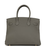 Hermes Birkin 30 Gris Meyer Togo Gold Hardware - Thumbnail View 4