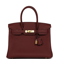Hermes Birkin 30 Rouge H Togo Gold Hardware