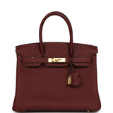 Hermes Birkin 30 Rouge H Togo Gold Hardware - Thumbnail View 1
