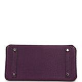 Pre-owned Hermes Birkin 30 Violet Ostrich Palladium Hardware - Thumbnail View 6