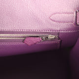 Pre-owned Hermes Birkin 30 Violet Ostrich Palladium Hardware - Thumbnail View 9