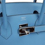 Pre-owned Hermes Birkin 30 Bleu Paradise Clemence Palladium Hardware - Thumbnail View 7