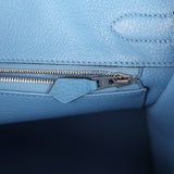 Pre-owned Hermes Birkin 30 Bleu Paradise Clemence Palladium Hardware - Thumbnail View 9