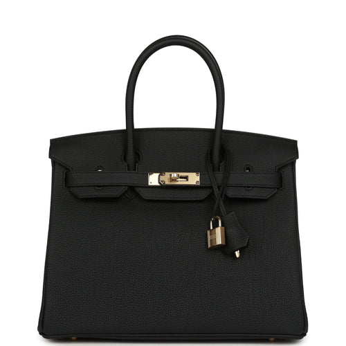 Hermes Birkin 30 Black Togo Permabrass Hardware
