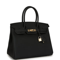 Hermes Birkin 30 Black Togo Permabrass Hardware