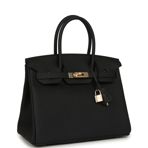 Hermes Birkin 30 Black Togo Permabrass Hardware