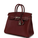 Hermes Special Order (HSS) Birkin 25 Rouge H Verso Chevre Mysore Brushed Palladium Hardware - Thumbnail View 5