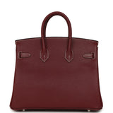 Hermes Special Order (HSS) Birkin 25 Rouge H Verso Chevre Mysore Brushed Palladium Hardware - Thumbnail View 4