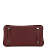 Hermes Special Order (HSS) Birkin 25 Rouge H Verso Chevre Mysore Brushed Palladium Hardware - Thumbnail View 6