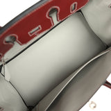 Hermes Special Order (HSS) Birkin 25 Rouge H Verso Chevre Mysore Brushed Palladium Hardware - Thumbnail View 8
