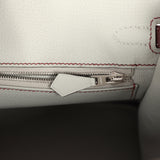 Hermes Special Order (HSS) Birkin 25 Rouge H Verso Chevre Mysore Brushed Palladium Hardware - Thumbnail View 9