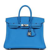 Hermes Birkin 25 Bleu Hydra Swift Palladium Hardware - Thumbnail View 1