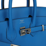 Hermes Birkin 25 Bleu Hydra Swift Palladium Hardware - Thumbnail View 7