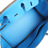Hermes Birkin 25 Bleu Hydra Swift Palladium Hardware - Thumbnail View 8