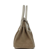 Hermes Birkin 30 Gris Caillou Grizzly and Gris Perle Evercolor Permabrass Hardware - Thumbnail View 3