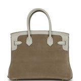 Hermes Birkin 30 Gris Caillou Grizzly and Gris Perle Evercolor Permabrass Hardware - Thumbnail View 4
