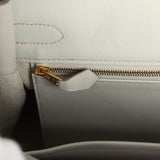 Hermes Birkin 30 Gris Caillou Grizzly and Gris Perle Evercolor Permabrass Hardware - Thumbnail View 8