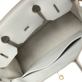 Hermes Birkin 30 Gris Caillou Grizzly and Gris Perle Evercolor Permabrass Hardware - Thumbnail View 9