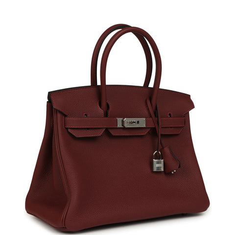 Hermes Birkin 30 Rouge H Togo Palladium Hardware