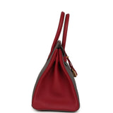 Hermes Special Order (HSS) Birkin 30 Etain and Rouge Grenat Togo Gold Hardware - Thumbnail View 3
