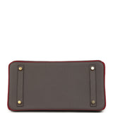 Hermes Special Order (HSS) Birkin 30 Etain and Rouge Grenat Togo Gold Hardware - Thumbnail View 6
