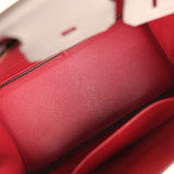 Hermes Special Order (HSS) Birkin 30 Etain and Rouge Grenat Togo Gold Hardware - Thumbnail View 8