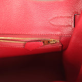 Hermes Special Order (HSS) Birkin 30 Etain and Rouge Grenat Togo Gold Hardware - Thumbnail View 9
