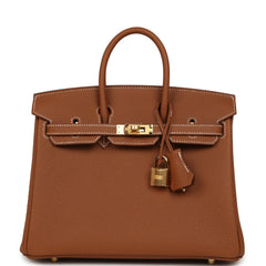 Hermes Birkin 25 Gold Togo Gold Hardware