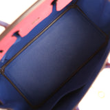 Pre-owned Hermes Special Order (HSS) Birkin 25 Rose Azalee and Bleu Electric Epsom Gold Hardware - Thumbnail View 8