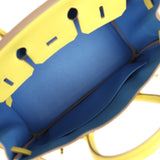 Pre-owned Hermes Birkin 25 Lime Verso Novillo Palladium Hardware - Thumbnail View 8