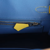 Pre-owned Hermes Birkin 25 Lime Verso Novillo Palladium Hardware - Thumbnail View 9
