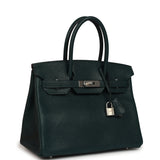 Hermes Birkin 30 Vert Cypress Chevre Coromandel Palladium Hardware - Thumbnail View 2