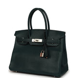 Hermes Birkin 30 Vert Cypress Chevre Coromandel Palladium Hardware - Thumbnail View 5