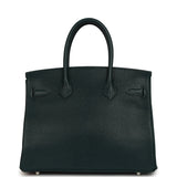 Hermes Birkin 30 Vert Cypress Chevre Coromandel Palladium Hardware - Thumbnail View 4