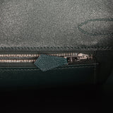 Hermes Birkin 30 Vert Cypress Chevre Coromandel Palladium Hardware - Thumbnail View 9